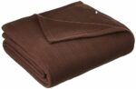 Efinito All Season Polyester Micromink Summer AC Blanket Super Soft Polar Fleece Plain Duble Bed Blanket | AC Dohar | Comforter | Size 216 X 216 Cms (Approx 7 X 7 Ft) (Double) Skinfriendly (Brown) - Image 2