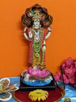 Efinito Polyresin Lord Vishnu Murti Narayan Idol (13 x 12 x 31) cm, Multicolour, 1 Piece - Image 3