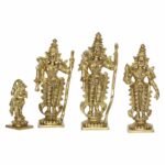 Efinito Brass Ram Darbar Murti for Home D?cor Gold Color Height 6.7 Inch