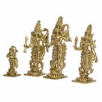 Efinito Brass Ram Darbar Murti for Home D?cor Gold Color Height 6.7 Inch - Image 3