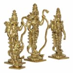 Efinito Brass Ram Darbar Murti for Home D?cor Gold Color Height 6.7 Inch - Image 2