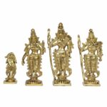 Efinito Brass Ram Darbar Murti for Home D?cor Gold Color Height 6.7 Inch - Image 4
