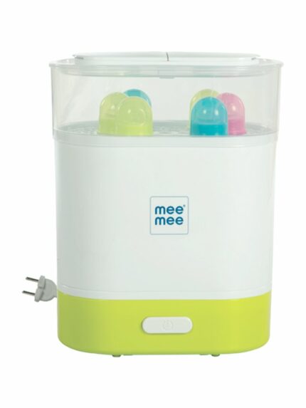 Mee Mee Advanced 3 in 1 Steam Sterilizer, Bottle and Food Warmer (Green) (6 Bottle, Steam Setrilizer & Food Warmer)
