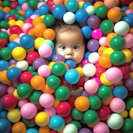 EEVOVEE 50 Pcs 6 cm Soft and Safe Multi Colour Fun Packed Plastic Pool Balls for Kids. 8 Colorful, (BPA-Free and Non-Toxic Plastic Balls for Kids - ISI 9873 Safety Certified) Softball