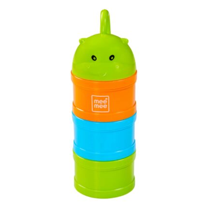 Mee Mee Multi Storage Milk Powder & Food Container | Microwavable Baby Food Box | Travel Friendly | 3 Layer Plastic Food & Milk Powder Container Individual Compartments Multifunctional (Multicolor)