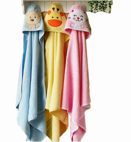 BRANDONN Baby Blankets Newborn Combo Pack of Hooded Wrapper for Baby Boys and Baby Girls Pack of 3 pcs.