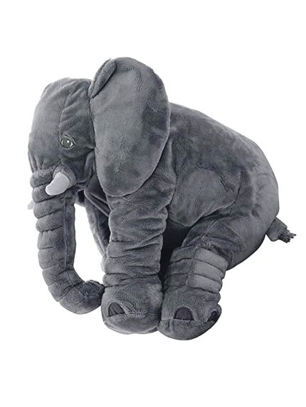 DearJoy Big Size Fibre Filled Stuffed Animal Elephant Soft Toy for Kids of Plush Hugging Soft Toy for Kids boy Girl Birthday Gift (3 Years+, 60 cm, Grey Color)