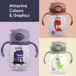 LuvLap Baby Bite Resistant Soft Silicone Straw Sipper Cup with Handle, with Weighted Straw, Sippy Cup with Anti Spill Lock, BPA Free, 6m+, 300 ml, Green - Image 6