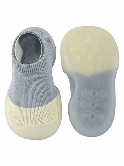 TS WITH TECHSUN Walking Baby Sneakers Floor Socks Plain Cotton Lightweight Soft Sole Casual Anti Slippery Shoes For Party, Indoor Use
