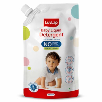 LuvLap Baby Laundry Detergent Refill pack- 1000ml, pH Balanced Dermatologically tested formula, No harsh chemicals, Safe for mommy's hands & baby's skin, Anti Bacterial, Enriched in Aloe Vera