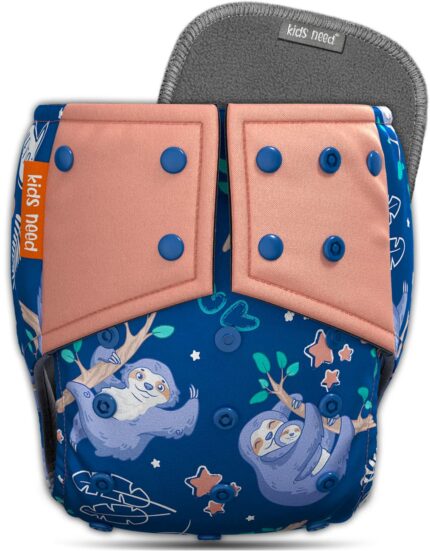 kids need side Leakage Proof cloth diapers for babies 0 to 3 years combo high absorbent 1 reusable diaper 1 insert pack (5-18kg) washable diapers adjustable free size pocket liners cover B7