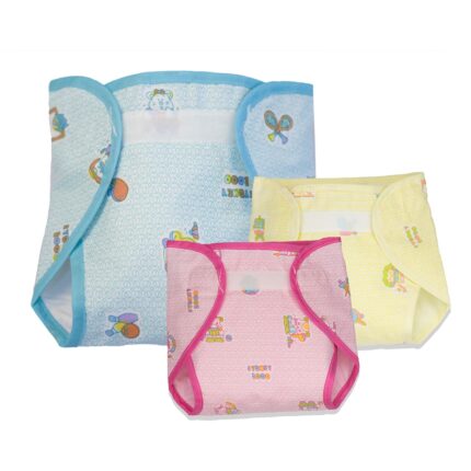 Mothers Choice Waterproof Nappies/Diaper Covers with Belt for Insert -Pack of 3 (LARGE)