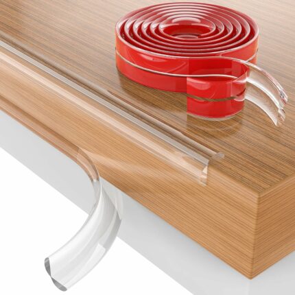 Zeccorp 2-Meter Silicon Edge Protector, Baby Proofing Edge Protector Strip for Kids, Corner Protector for Sharp Edges, Desk, Table, Bed, Safety Cover for Sharp Corners & Edges (2 Meter)